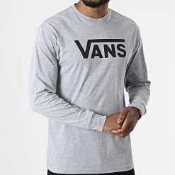 Meilleur prix 🔥 Tee Shirt Manches Longues Classic 00K6H Gris Chiné de Vans 🎉 -Vans Soldes Boutique vans 327238 00K6H ATJ 20220708T154851 03