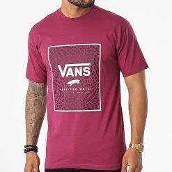 Offres 😉 Tee Shirt Classic Print Box Violet de Vans 🧨