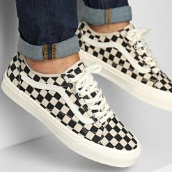 Coupon ✔️ Baskets Old Skool Tape 54F4705 Eco Theory Checkerboard de Vans 😍