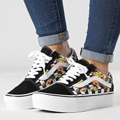 Meilleure affaire 🎉 Baskets Femme Old Skool Platform 5KRGBML Poppy Checkerboard Black de Vans 🔔