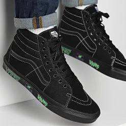 Nouveau 😍 Baskets Sk8 Hi 7Q5N1OJ Live At Hov Blackout Black de Vans 🌟