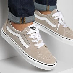 Meilleure vente ⭐ Baskets Sk8 Low 5KXDBD3 Suede Canvas Cobblestone de Vans 💯