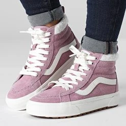 Meilleure vente ✨ Baskets Femme Sk8 Hi MTE 5HZYBD5 Suede Sherpa Lilas de Vans 🤩