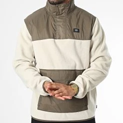 Tout neuf ⌛ Veste Outdoor Polaire Col Zippé Mammoth Vert Kaki Beige de Vans ⌛ -Vans Soldes Boutique vans 334797 A7S86 Y91 20220831T160701 03