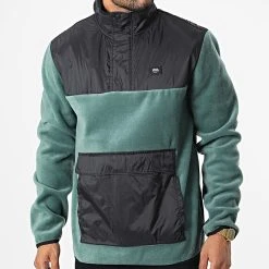 Remise ✨ Veste Outdoor Polaire Col Zippé Mammoth Vert Noir de Vans 🔔