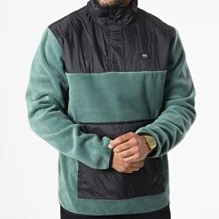 Remise ✨ Veste Outdoor Polaire Col Zippé Mammoth Vert Noir de Vans 🔔 -Vans Soldes Boutique vans 334799 A7S86 Q7M 20220905T152753 03