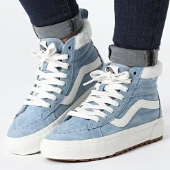 Coupon 🔔 Baskets Montantes Femme Sk8 Hi Animal Sidestripe Suede A5HZYBD21 Ashley Blue de Vans 😍