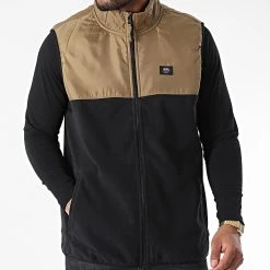Meilleure vente ✔️ Veste Polaire Sans Manches Thatcher A7S88 Noir Camel de Vans ✔️