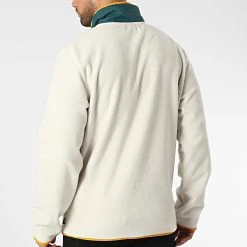 Meilleur prix 😍 Veste Zippée Polaire 000C5 Beige Vert de Vans 🔥 -Vans Soldes Boutique vans 343893 000C5 EKD 20221020T140101 04