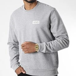 Tout neuf ⌛ Sweat Crewneck 007FP Gris Chiné de Vans ❤️ -Vans Soldes Boutique vans 344036 007FP 4OU 20221021T151053 03