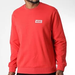 Sortie ⭐ Sweat Crewneck 007FP Rouge de Vans ✨