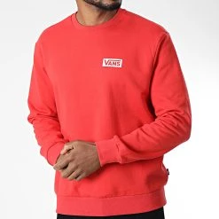 Sortie ⭐ Sweat Crewneck 007FP Rouge de Vans ✨ -Vans Soldes Boutique vans 344038 007FP 6UA 20221021T150646 03